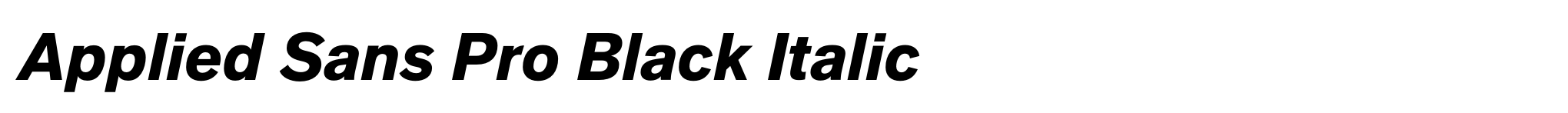 Applied Sans Pro Black Italic image